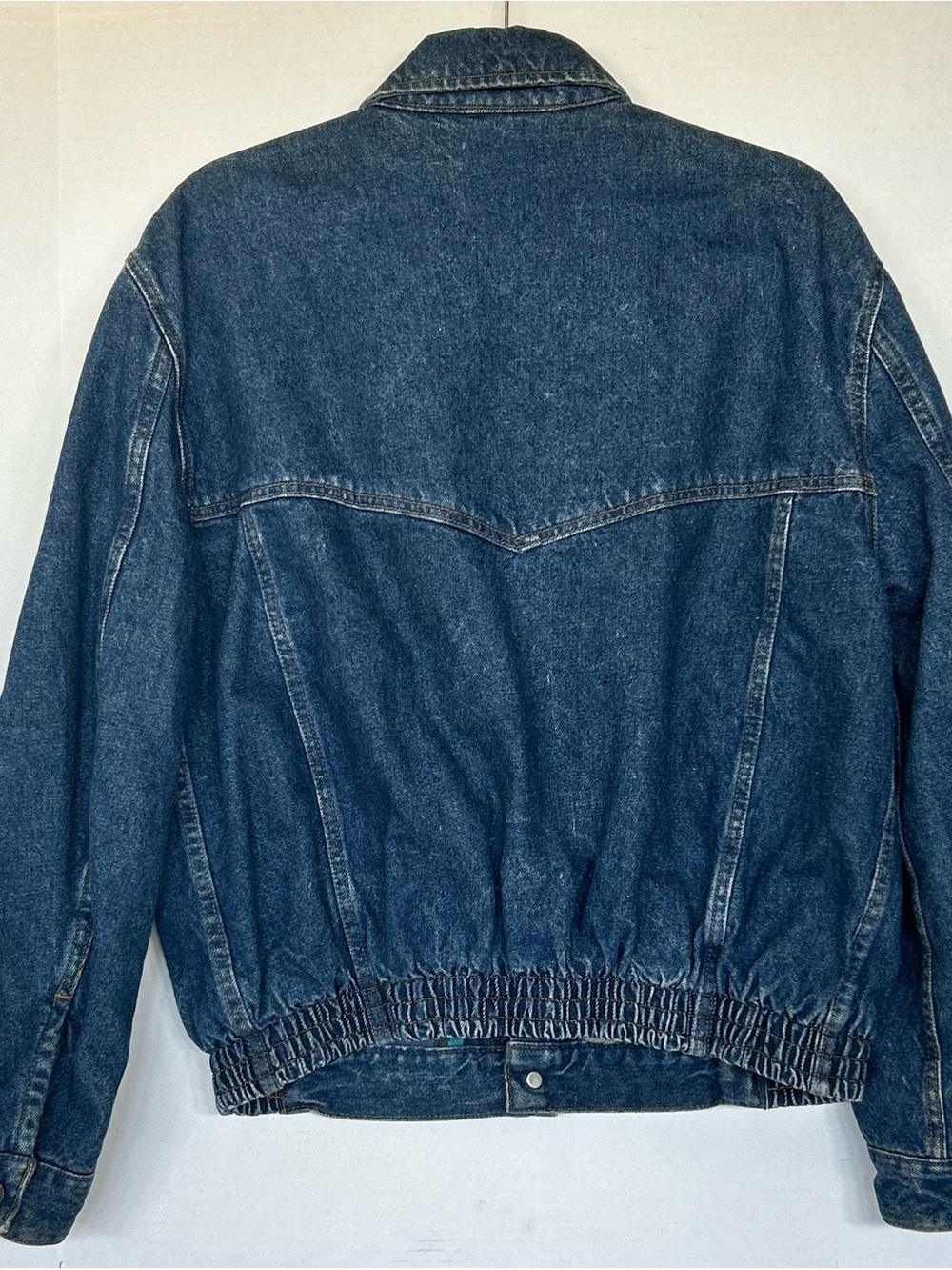 Vintage Levi's Men's Dark Blue Denim Blue Plaid Jacket - Picture 2 of 15